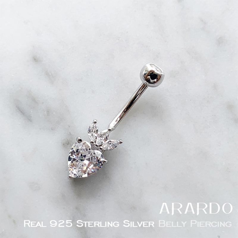 WOW Arardo 925 Sterling Silver Belly Button Rings Navel Rings Belly Rings Belly Piercing SS36