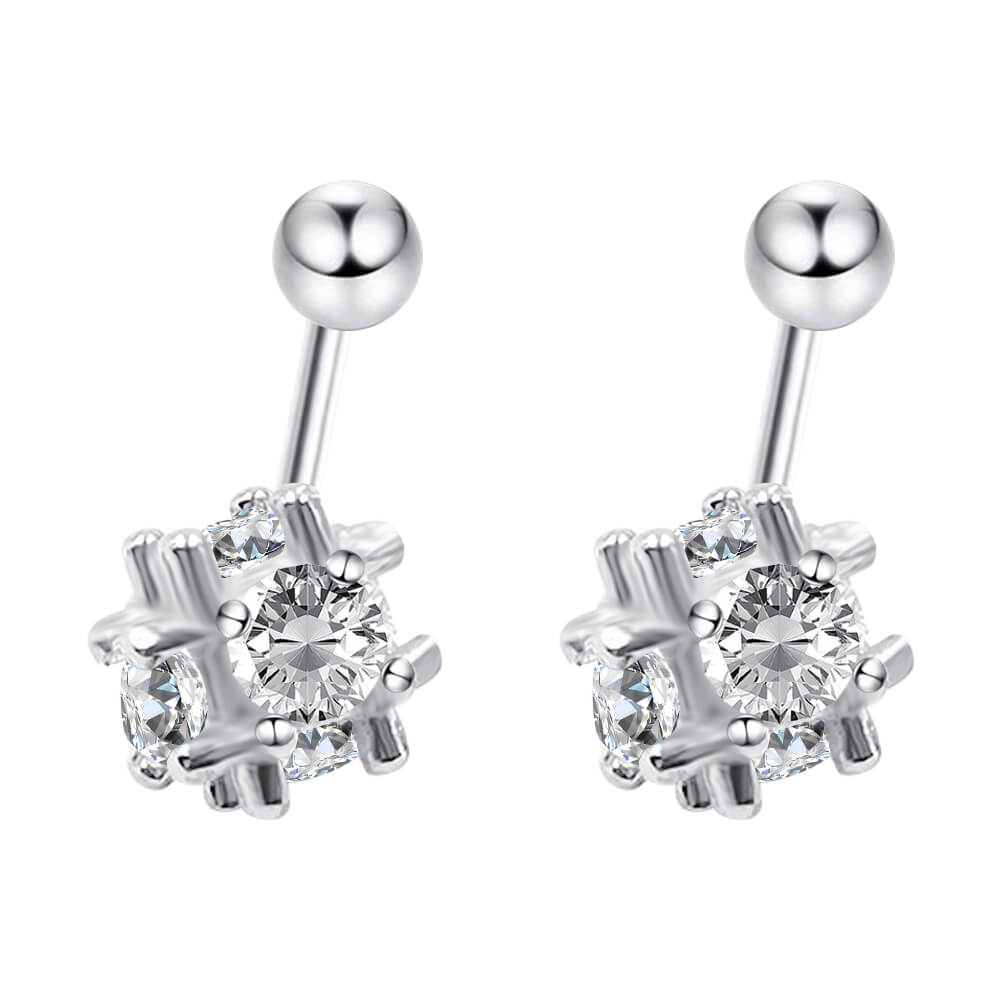 Arardo Sterling Silver Cartilage Earrings, 925 Silver Tragus Stud, For