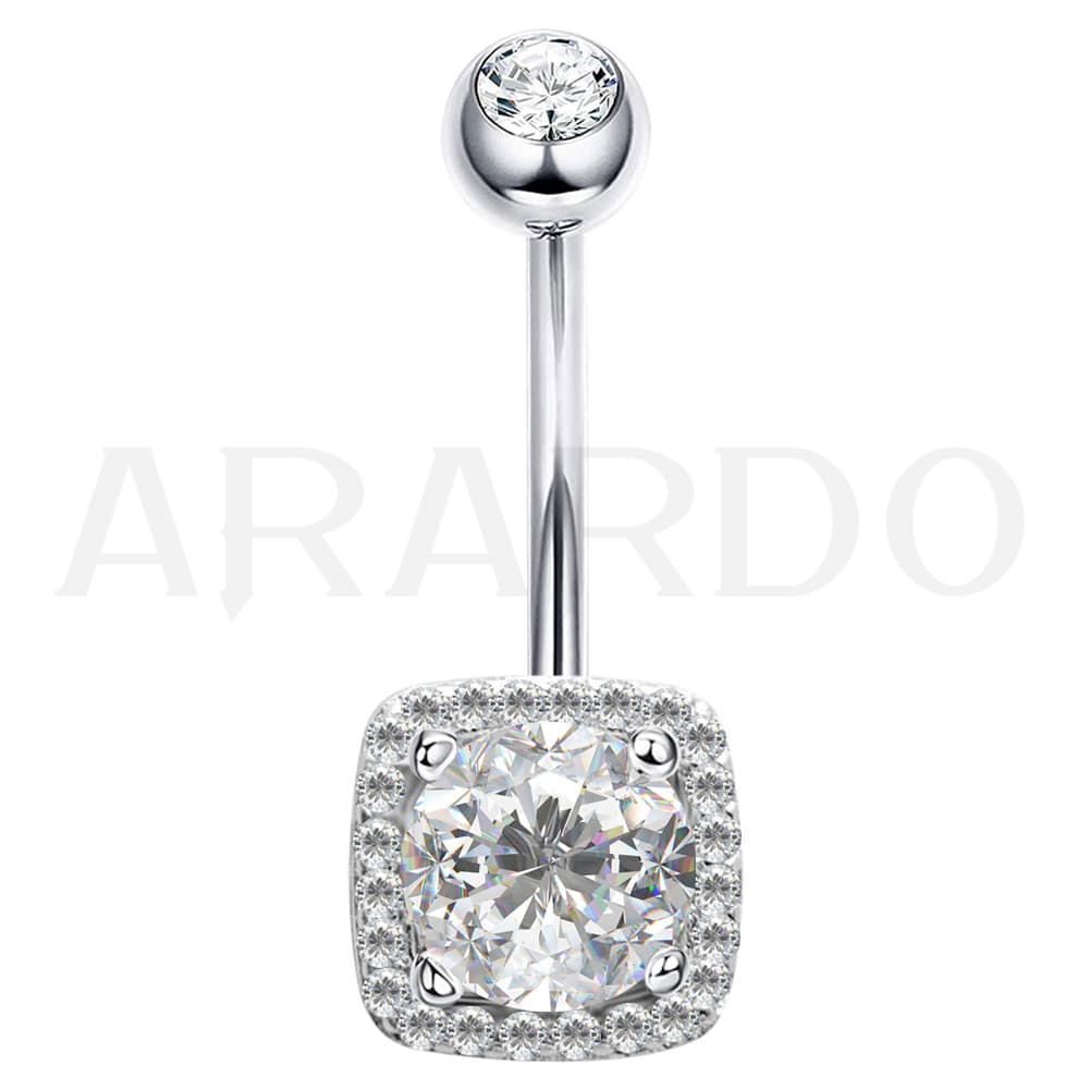 Sterling Silver Belly Button Rings, Real 925 Sterling Silver Belly Pie