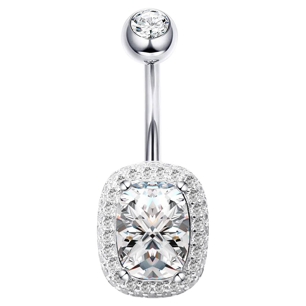 Big diamond hotsell belly button ring