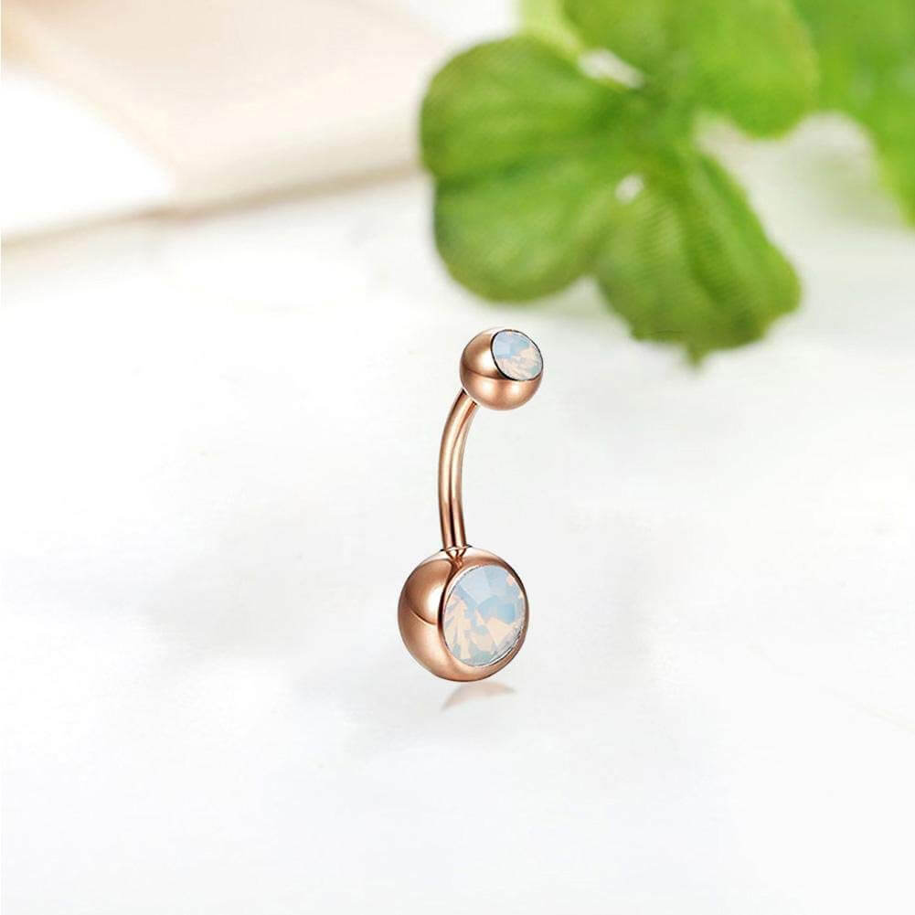 316L Stainless Steel Belly Button Rings Curved Barbell Snow Protein Navel Rings