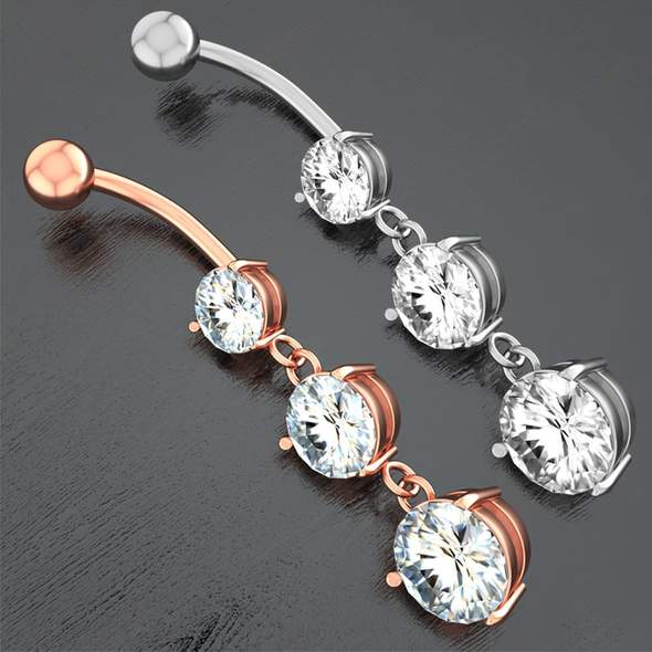 Arardo Dangle Belly Button Rings Navel Rings Piercing Jewelry-AB0038