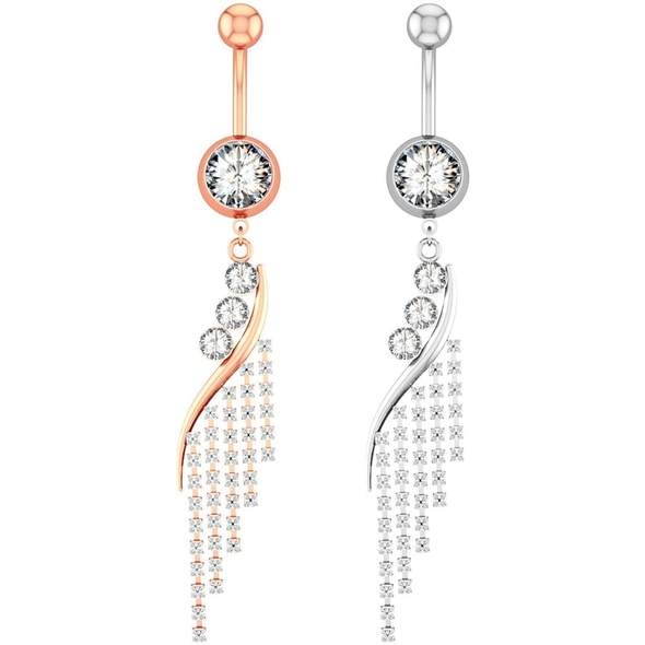 Arardo Dangle Belly Button Rings Navel Rings Piercing Jewelry-AB0045