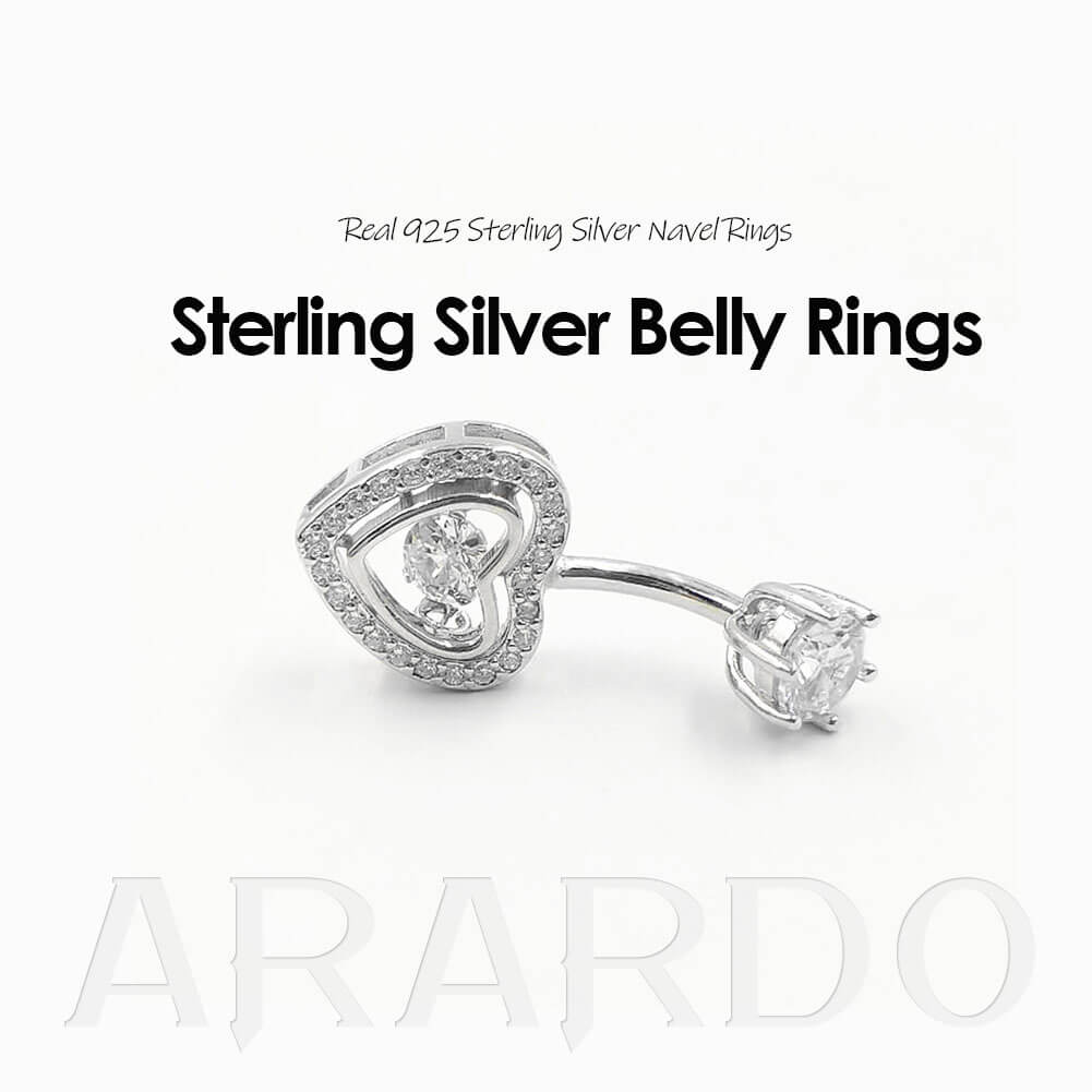 Arardo 925 Sterling Silver Belly Button Rings AB0088