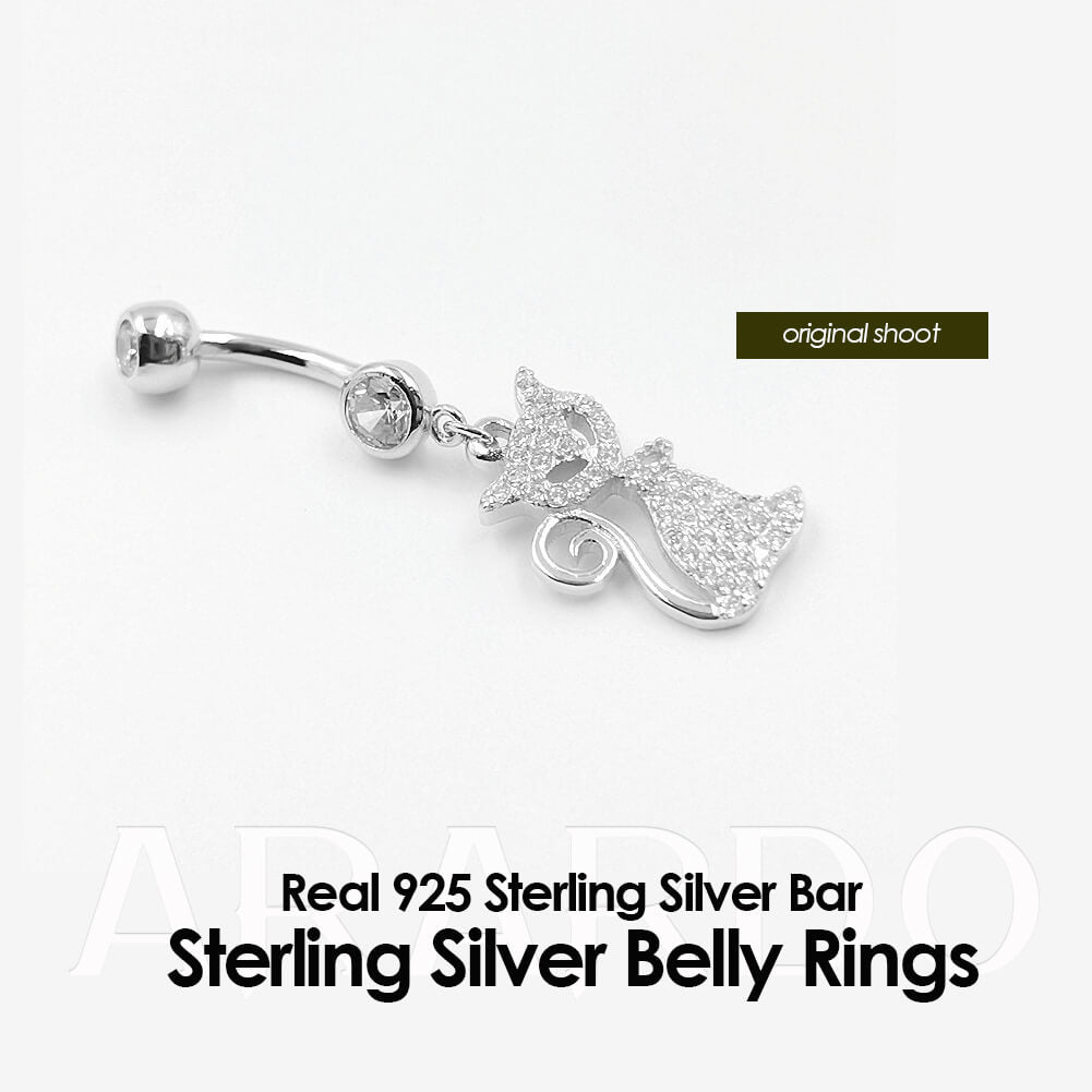Arardo 925 Sterling Silver Belly Button Rings AB0093