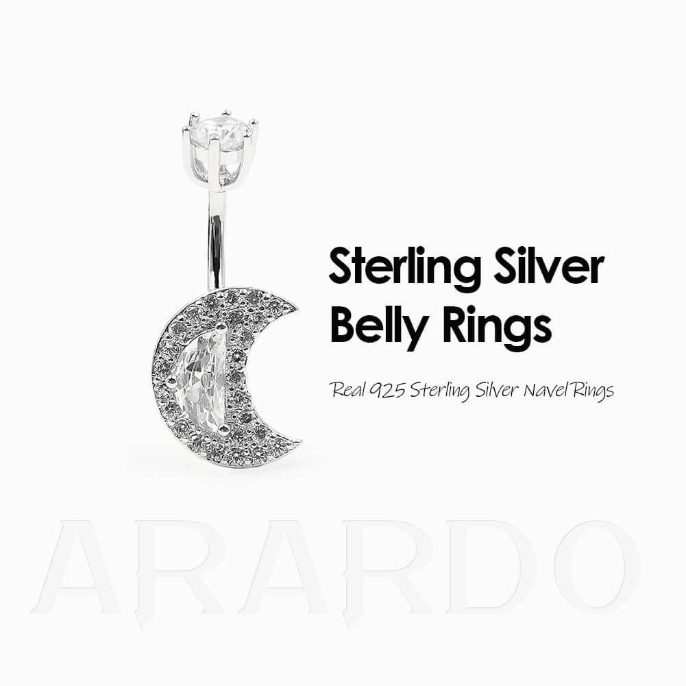 Arardo 925 Sterling Silver Belly Button Rings AB0096