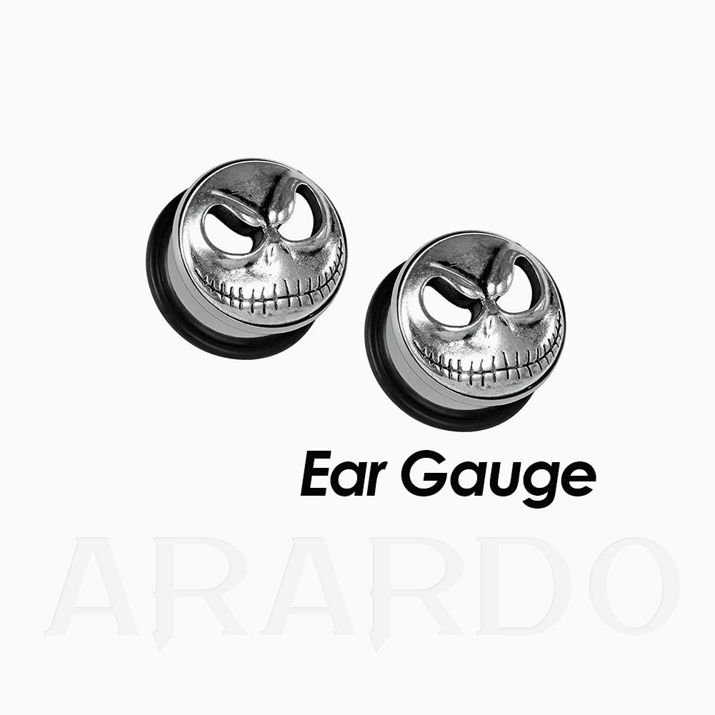 Crossbones Ear Tunnels Gauges Piercings AB0108
