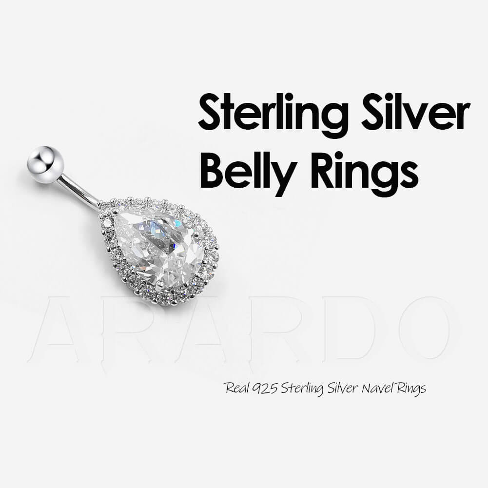 Arardo 925 Sterling Silver Belly Button Rings AB0121