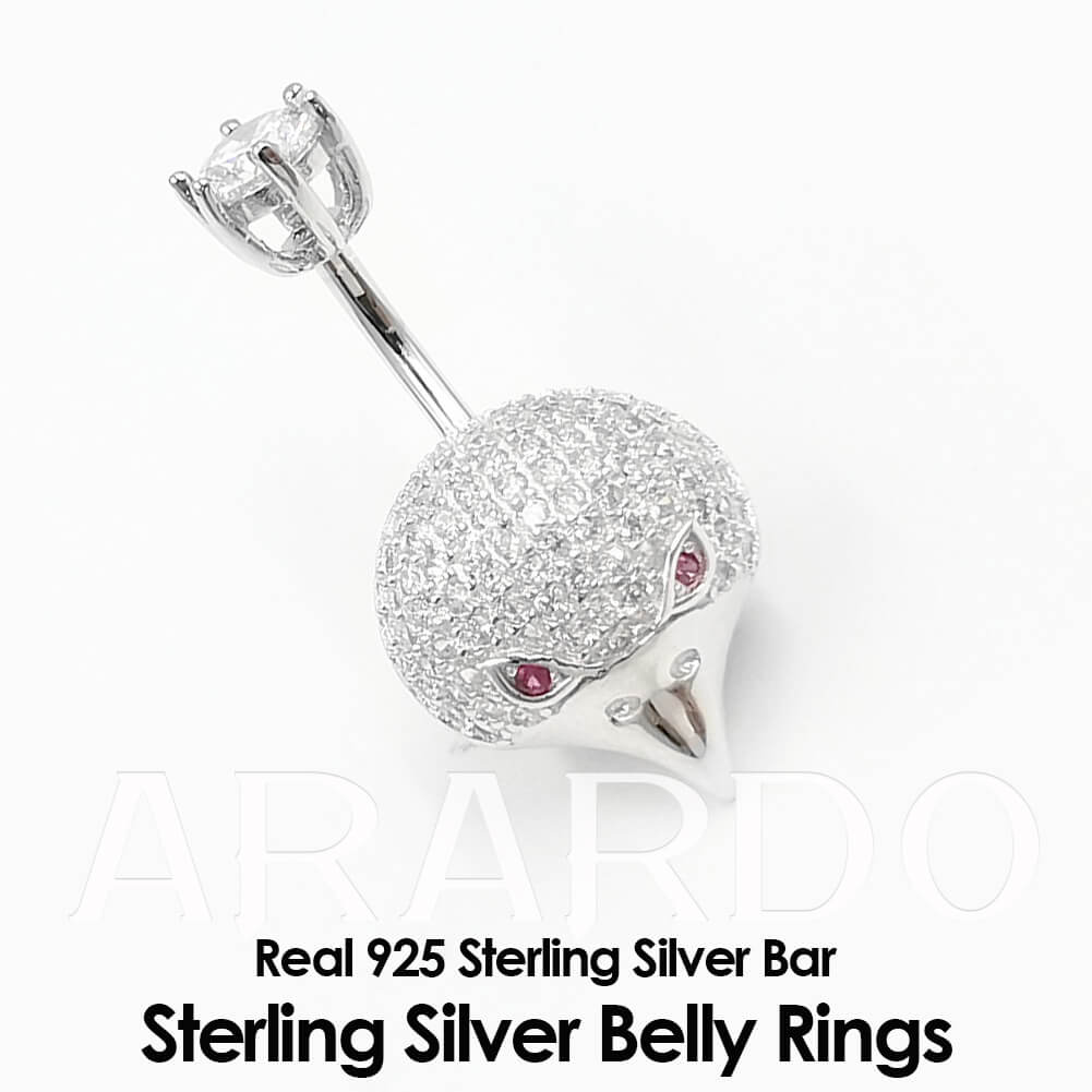 Arardo 925 Sterling Silver Belly Button Rings AB0126