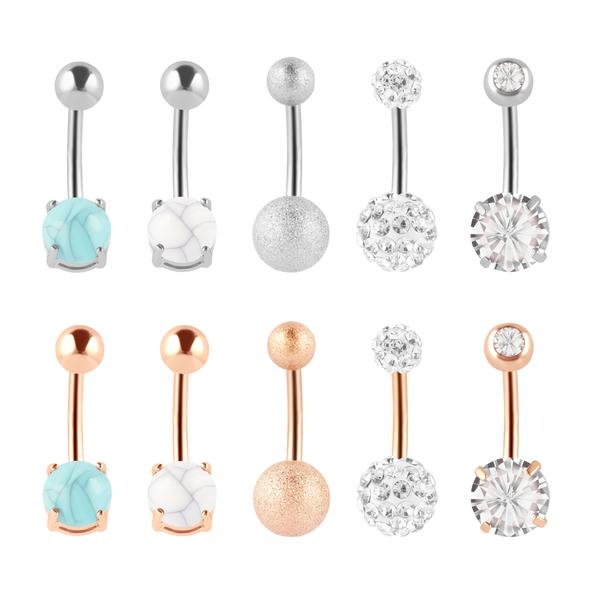 2020 new amazon surgical steel belly button rings set piercing jewelry AB0133