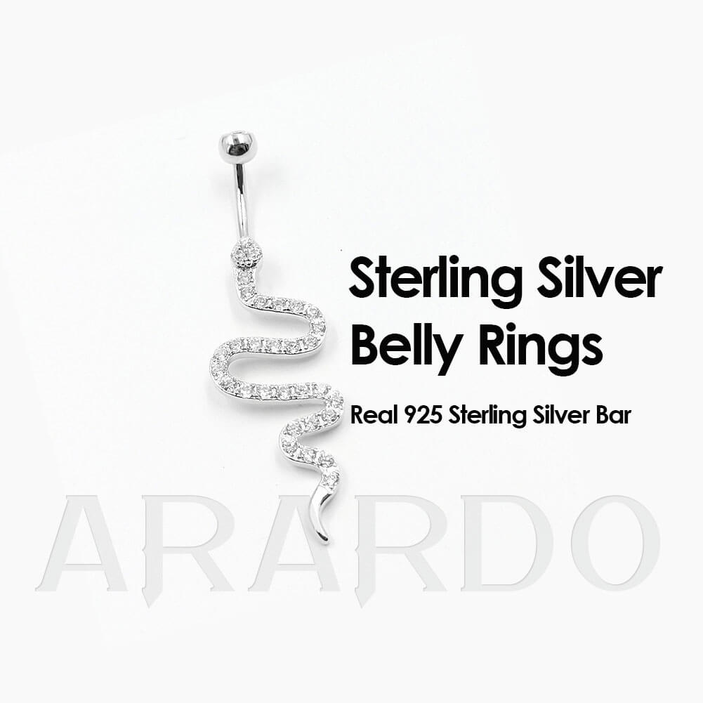 Arardo 925 Sterling Silver Belly Button Rings AB0144