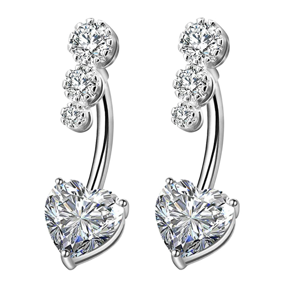Arardo New Belly Piercing Design 316L Stainless Steel 14G Belly Button Rings Set BR23