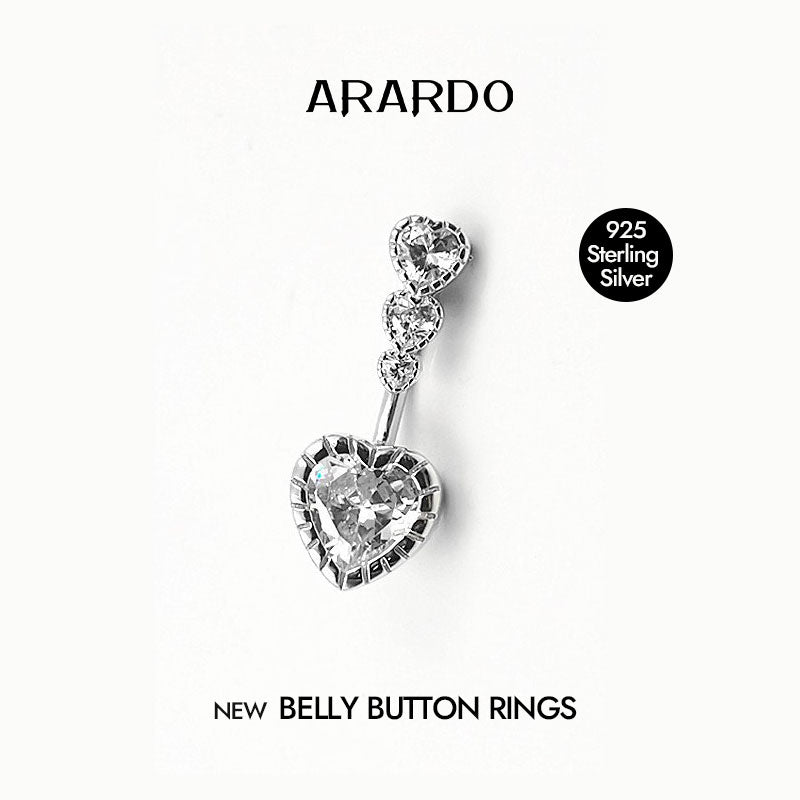Arardo New 925 Sterling Silver Belly Button Rings Navel Rings Belly Rings Belly Body Piercing SS20