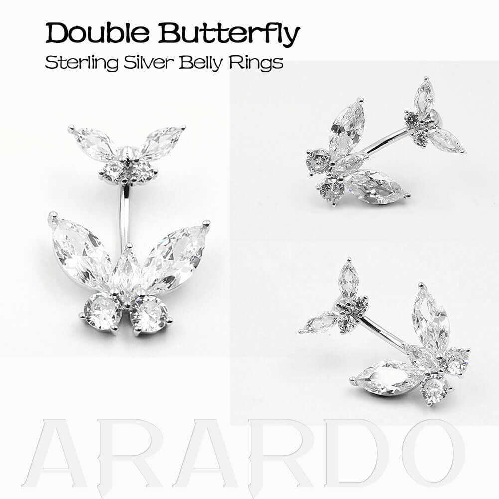 Arardo 925 Sterling Silver Belly Button Rings SS5