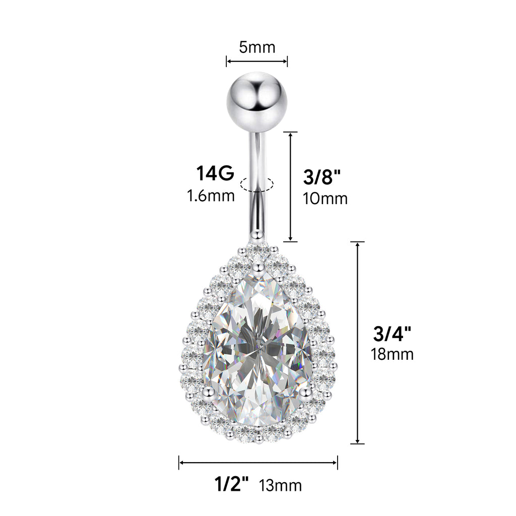 Sterling Silver Belly Button Piercing Navel Rings SS121