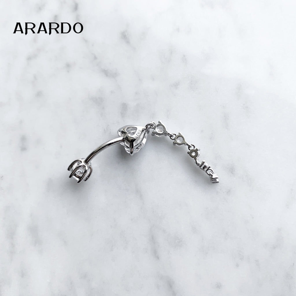 Sterling Silver Belly Button Piercing Navel Rings SS13