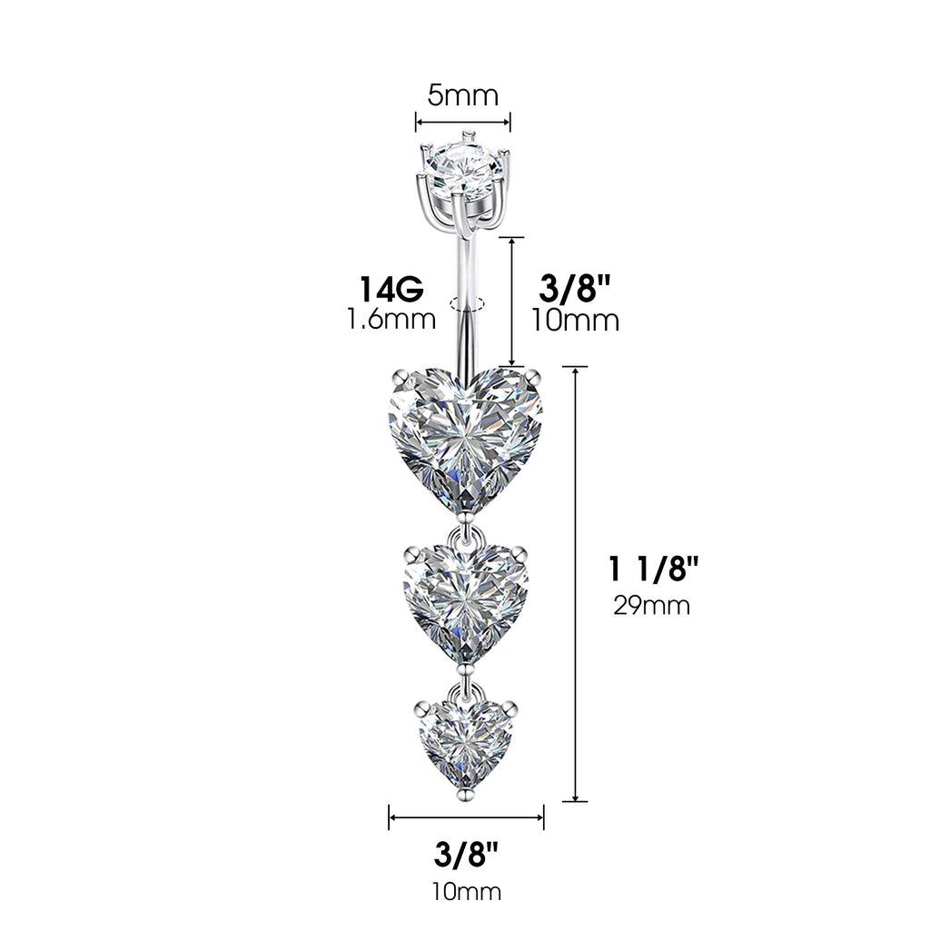 Sterling Silver Belly Button Piercing Navel Rings SS132