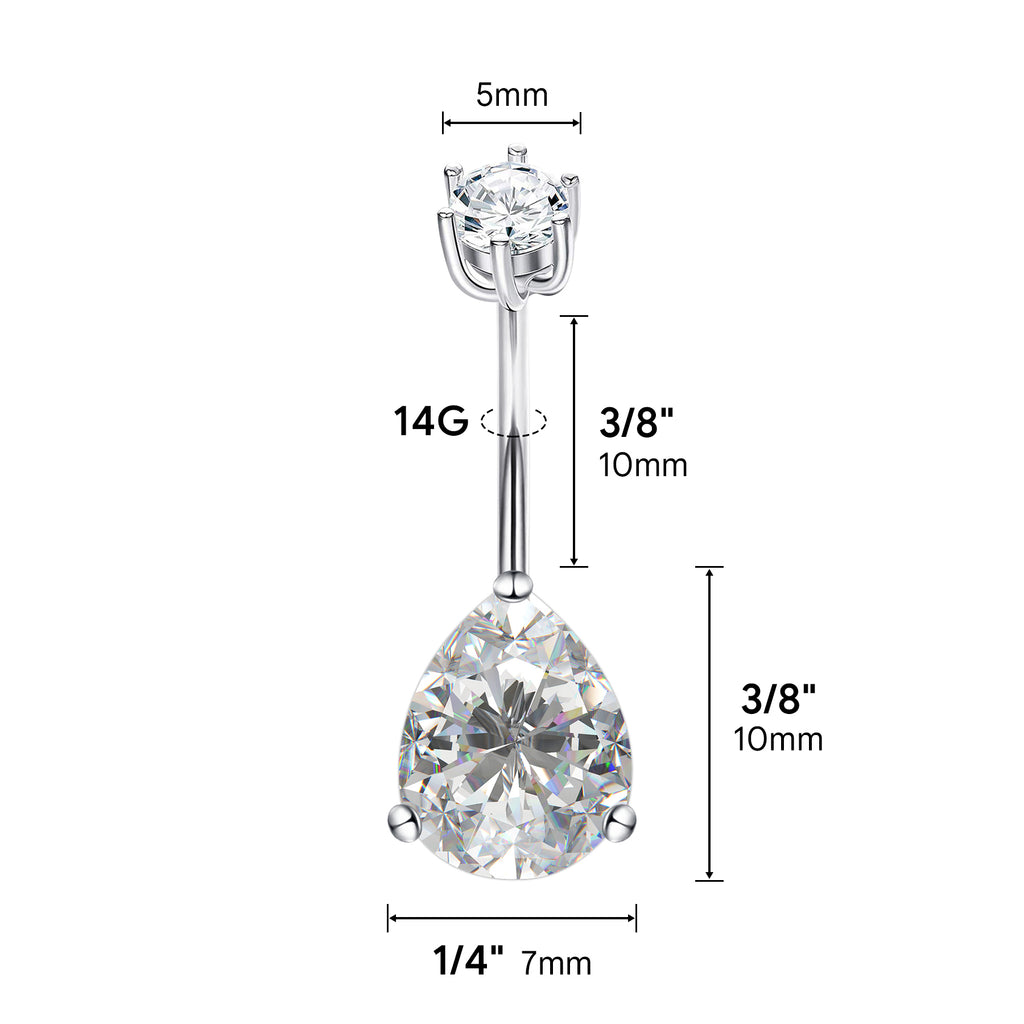 Sterling Silver Belly Button Piercing Navel Rings SS2