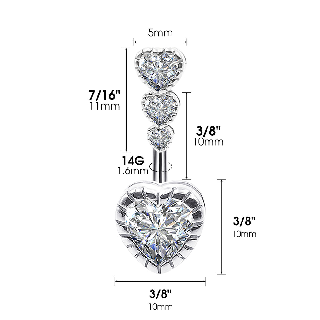 Sterling Silver Belly Button Piercing Navel Rings SS20