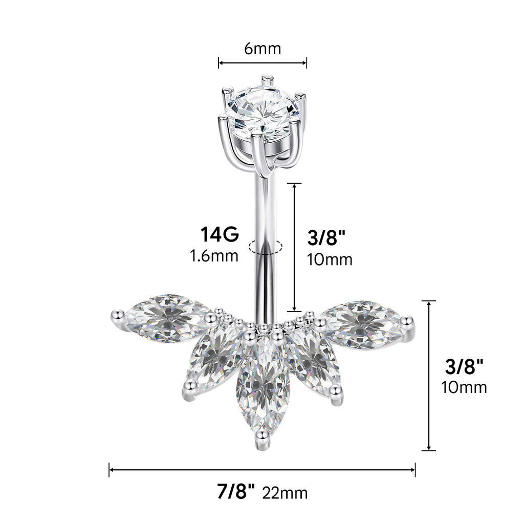 Sterling Silver Belly Button Piercing Navel Rings SS200