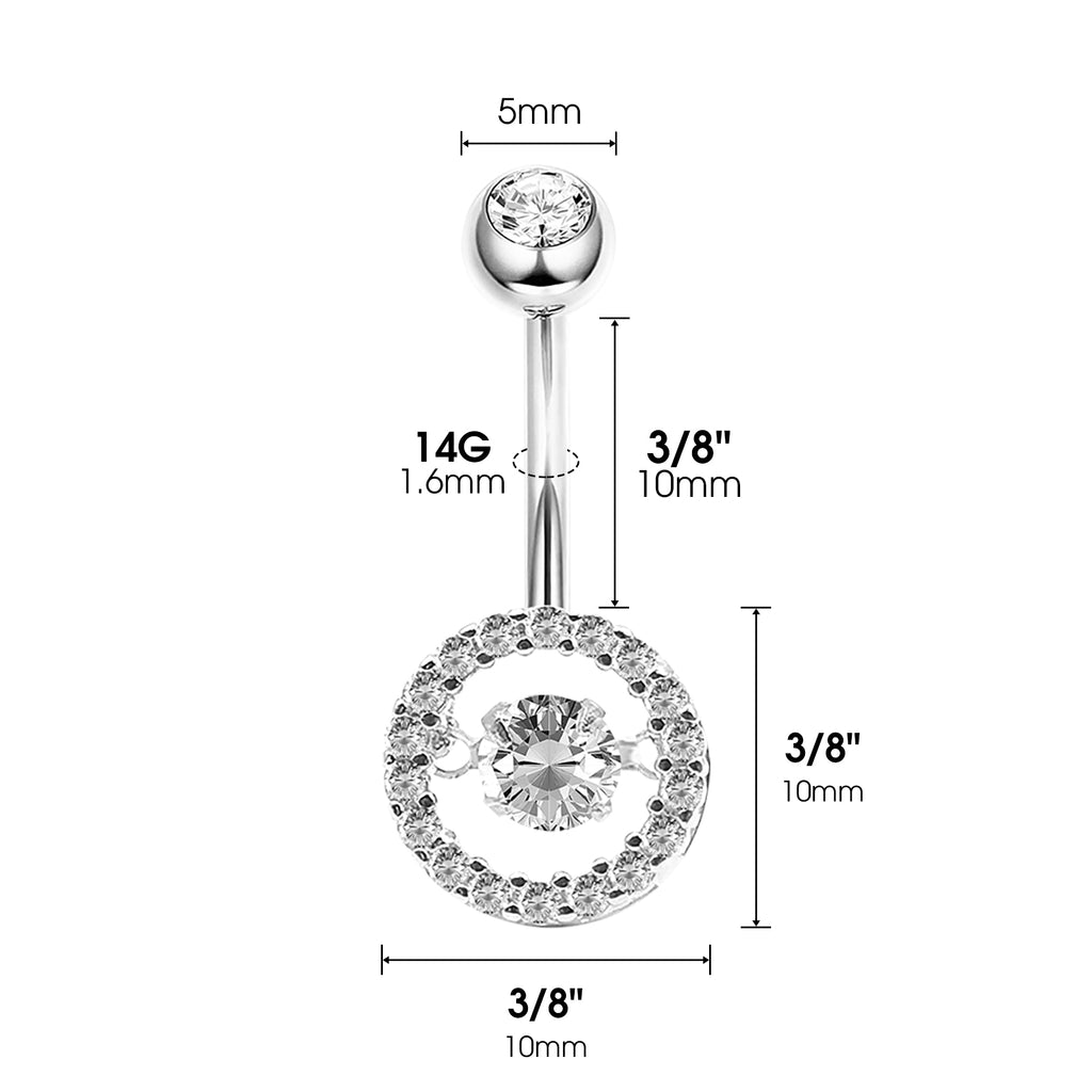 Sterling Silver Belly Button Piercing Navel Rings SS202