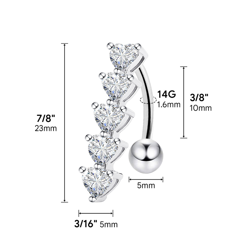Sterling Silver Belly Button Piercing Navel Rings SS210