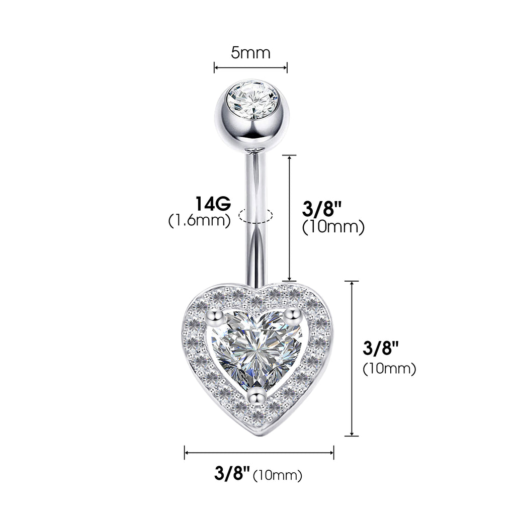 Sterling Silver Belly Button Piercing Navel Rings SS211