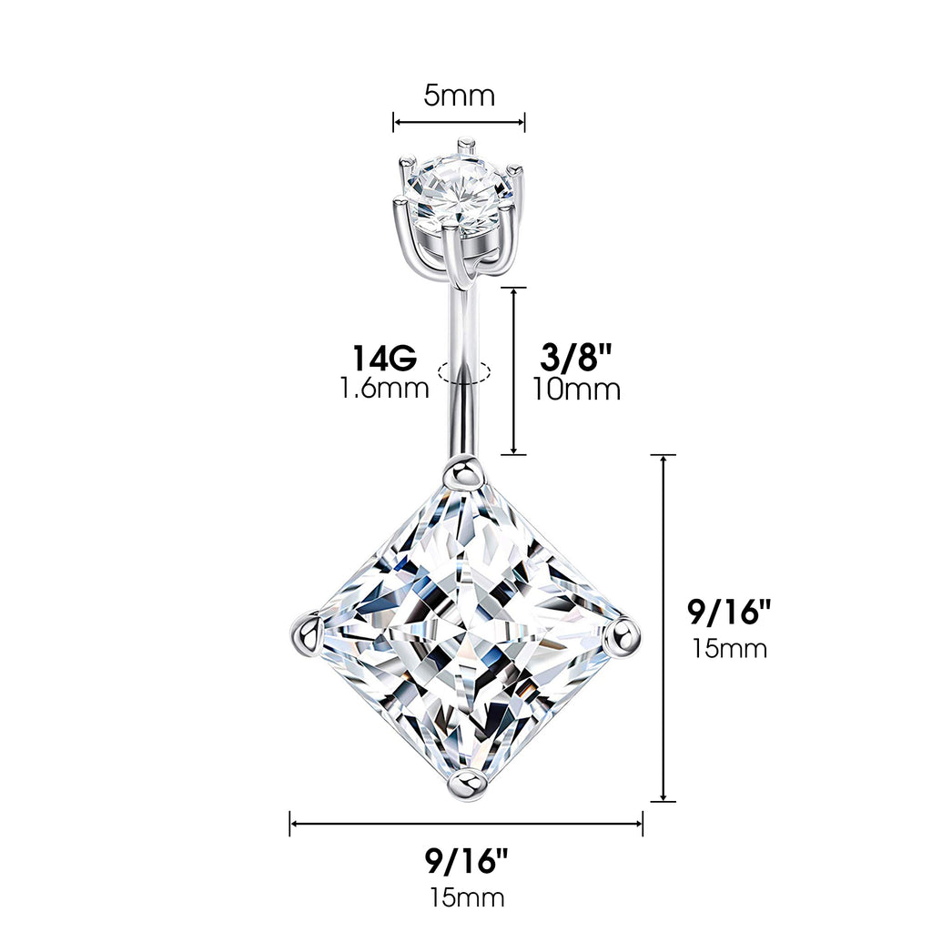 Sterling Silver Belly Button Piercing Navel Rings SS214