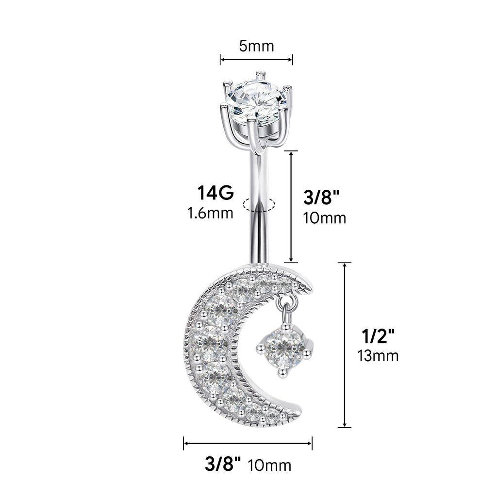 Sterling Silver Belly Button Piercing Navel Rings SS49