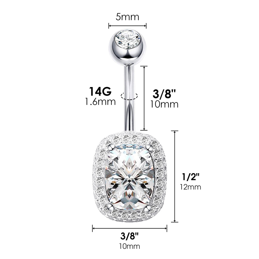 Sterling Silver Belly Button Piercing Navel Rings SS60
