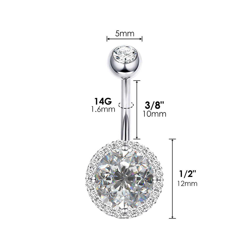 Sterling Silver Belly Button Piercing Navel Rings SS66