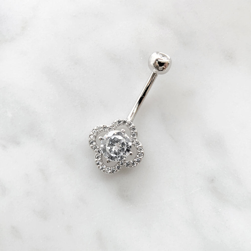 Sterling Silver Belly Button Rings, Real 925 Sterling Silver Belly Piercing, Navel Piercing Rings,Cornus