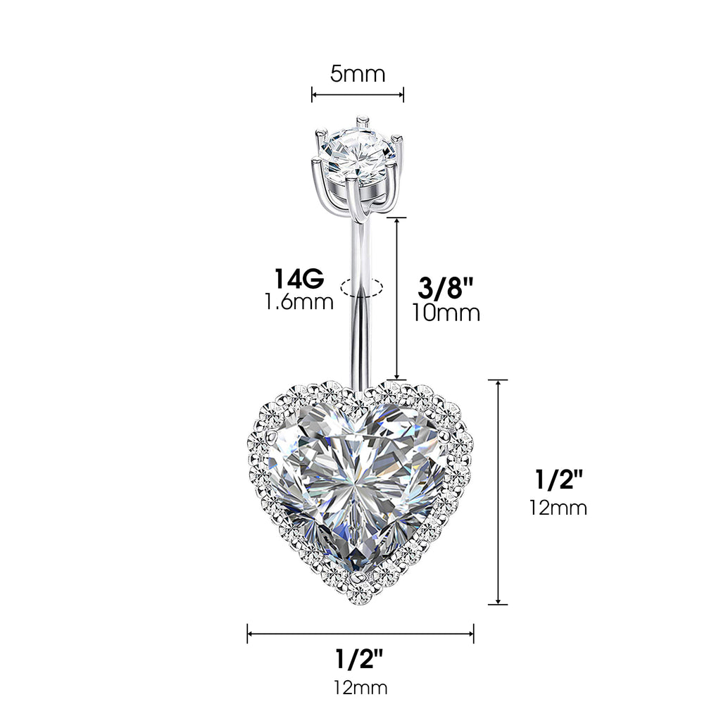 Sterling Silver Belly Button Piercing Navel Rings SS86