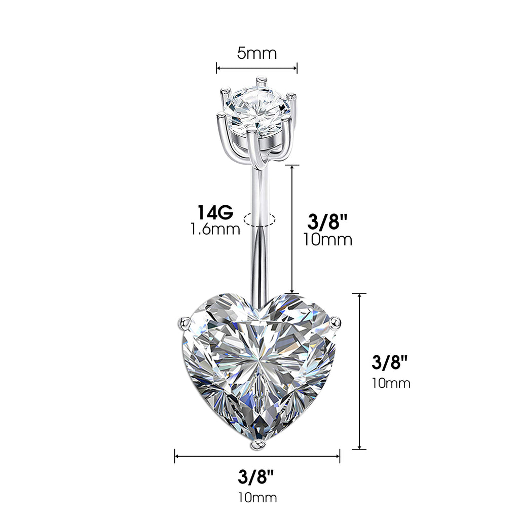 Sterling Silver Belly Button Piercing Navel Rings SS87