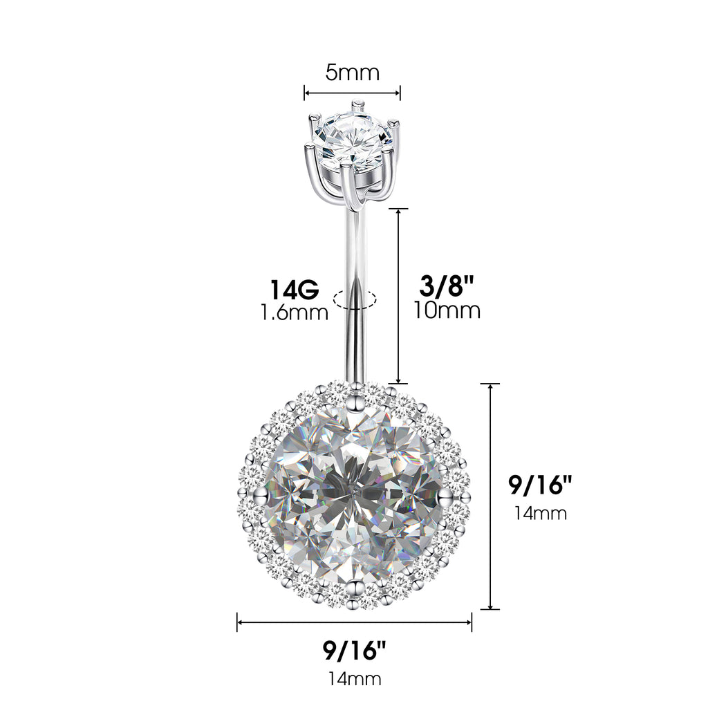 Sterling Silver Belly Button Piercing Navel Rings SS89