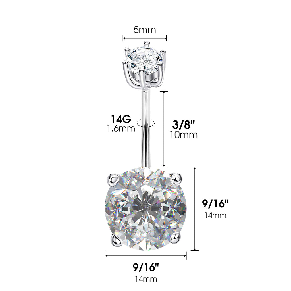 Sterling Silver Belly Button Piercing Navel Rings SS90