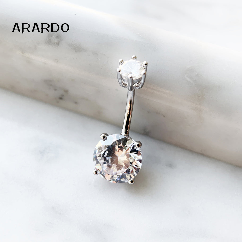 Sterling Silver Belly Button Piercing Navel Rings SS90