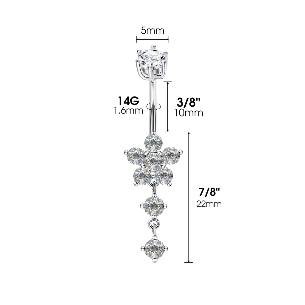 Sterling Silver Belly Button Piercing Navel Rings SS99
