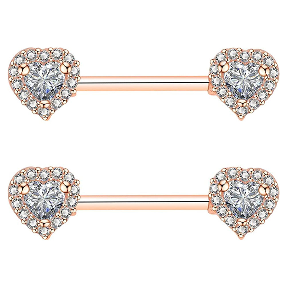 Arardo 1Pair 14G Nipple Rings 316L Stainless Steel Fashion Design Barbell Nipple Piercing Body Jewelry