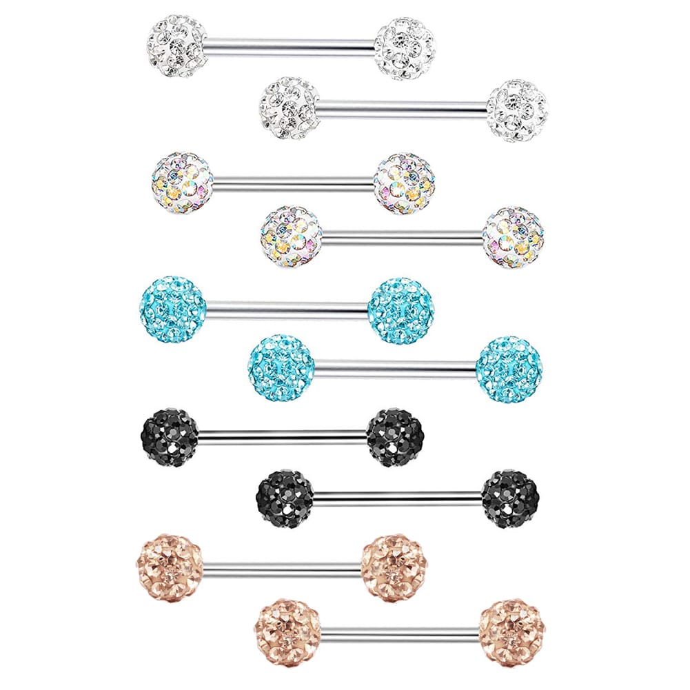Arardo 14G 316L Stainless Steel Nipple Rings Nipple Piercing Jewelry