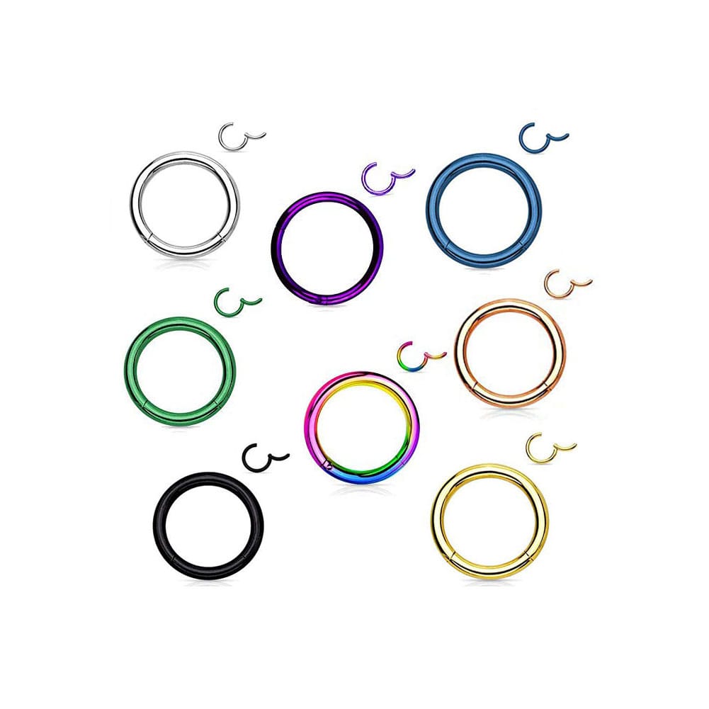 Arardo 2Pcs 20G 316L Stainless Steel CZ Nose Rings Piercing Jewelry AB0066