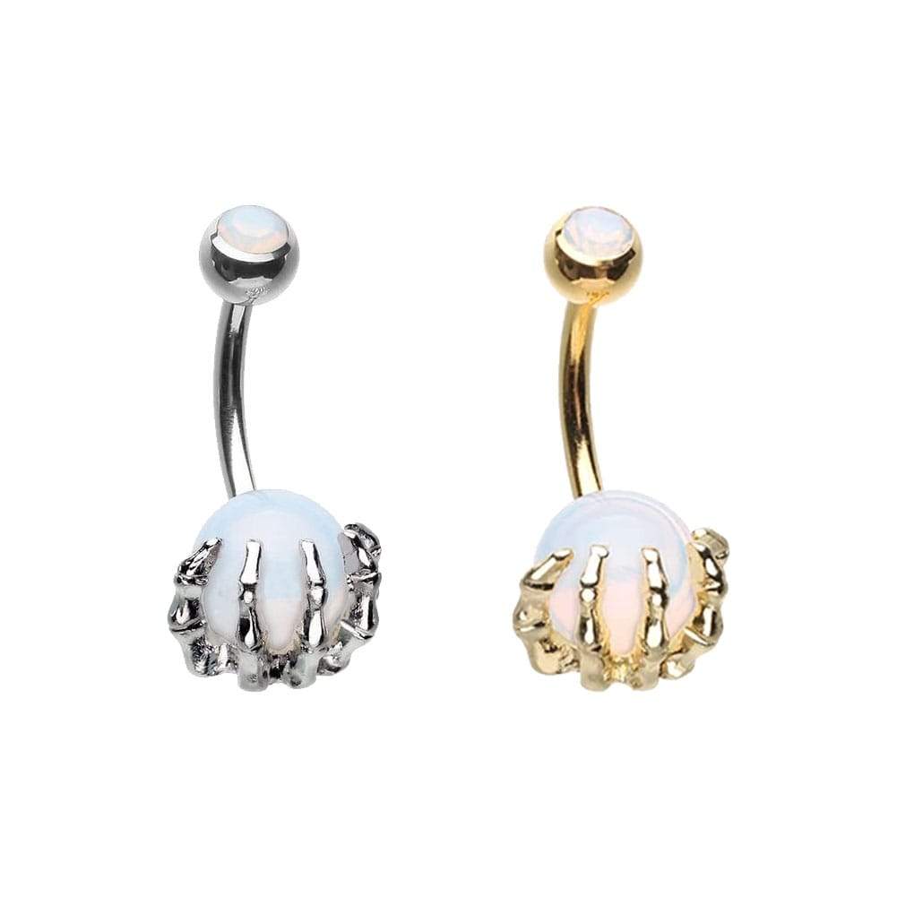 Arardo 2Pcs 14G 316L Stainless Steel Belly Button Rings Curved Barbell Crystal CZ Navel Rings Body Piercing Jewelry