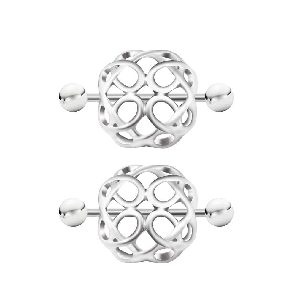 Arardo 1Pair 14G 316L Stainless Steel Nipple Rings Nipple Piercing Body Jewelry