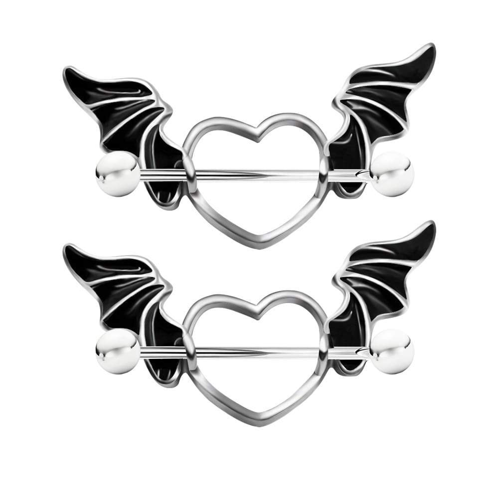 Arardo 1Pair 14G 316L Stainless Steel Nipple Rings Nipple Piercing Jewelry AB0101