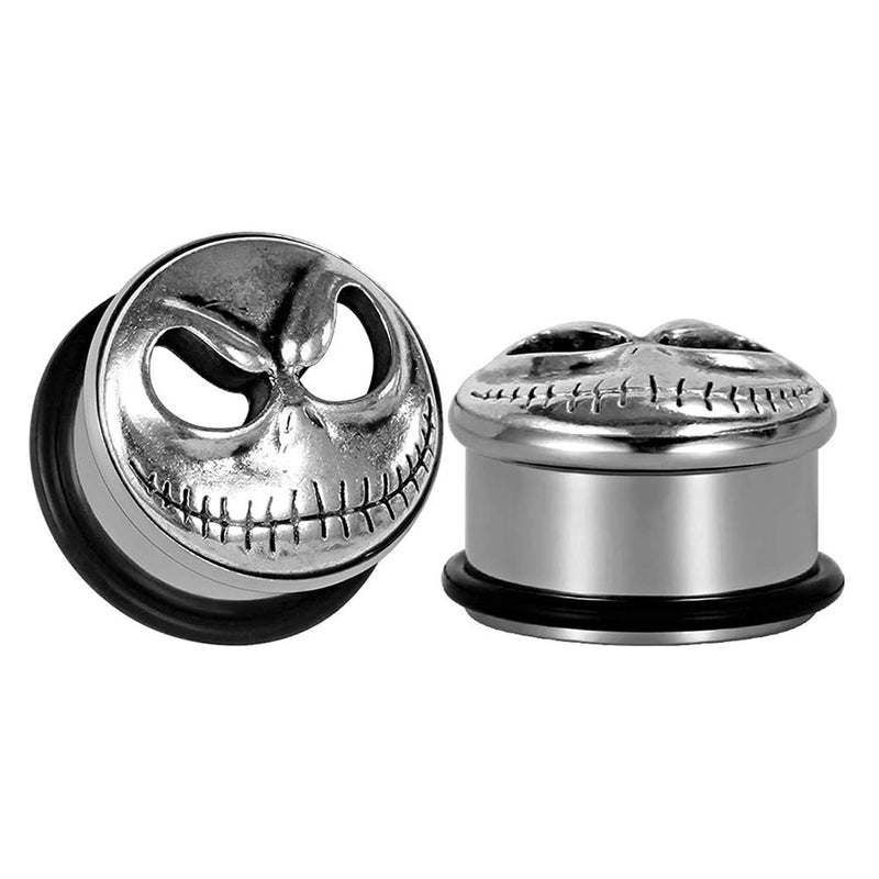 Arardo Stainless Steel Crossbones Ear Tunnels Gauges Piercings AB0108
