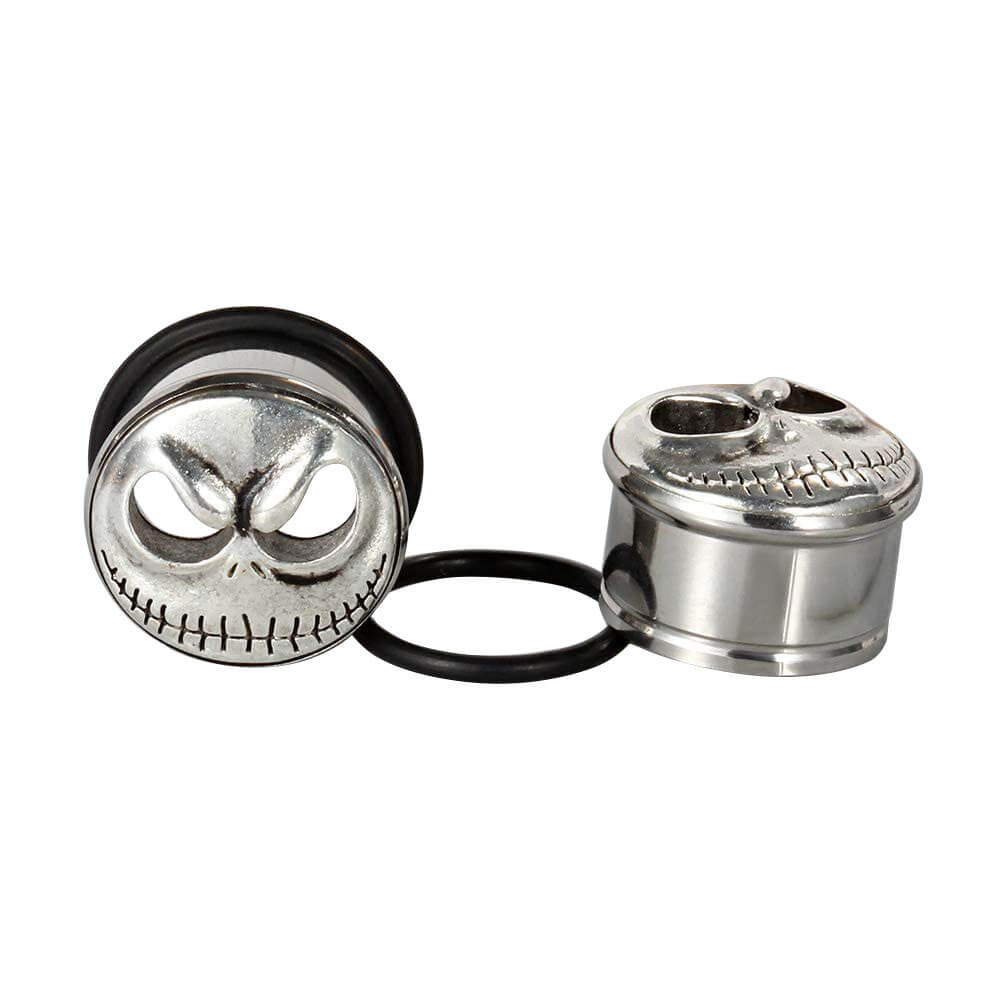 Arardo Stainless Steel Crossbones Ear Tunnels Gauges Piercings AB0108