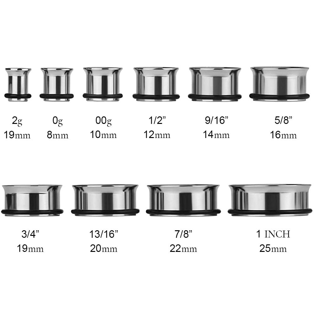 Arardo 6 Pairs Ear Plugs Tunnels Gauges Stretcher Piercings