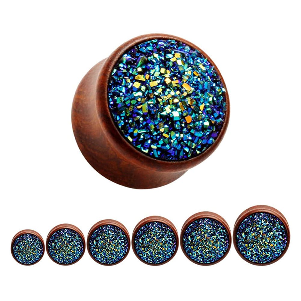 Arardo 1 Pair Natural Wood Special Surface Design Fit Flesh Tunnel  Ear Plugs Tunnels Gauges Stretcher Body Piercings Jewelry