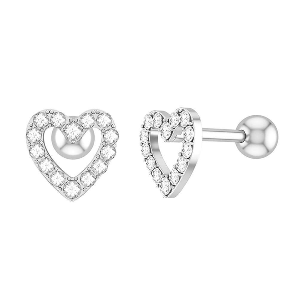 Arardo 2pcs 16G 316L Stainless Steel Ear Cartilage Earrings Lobe Studs Conch Piercing Jewelry