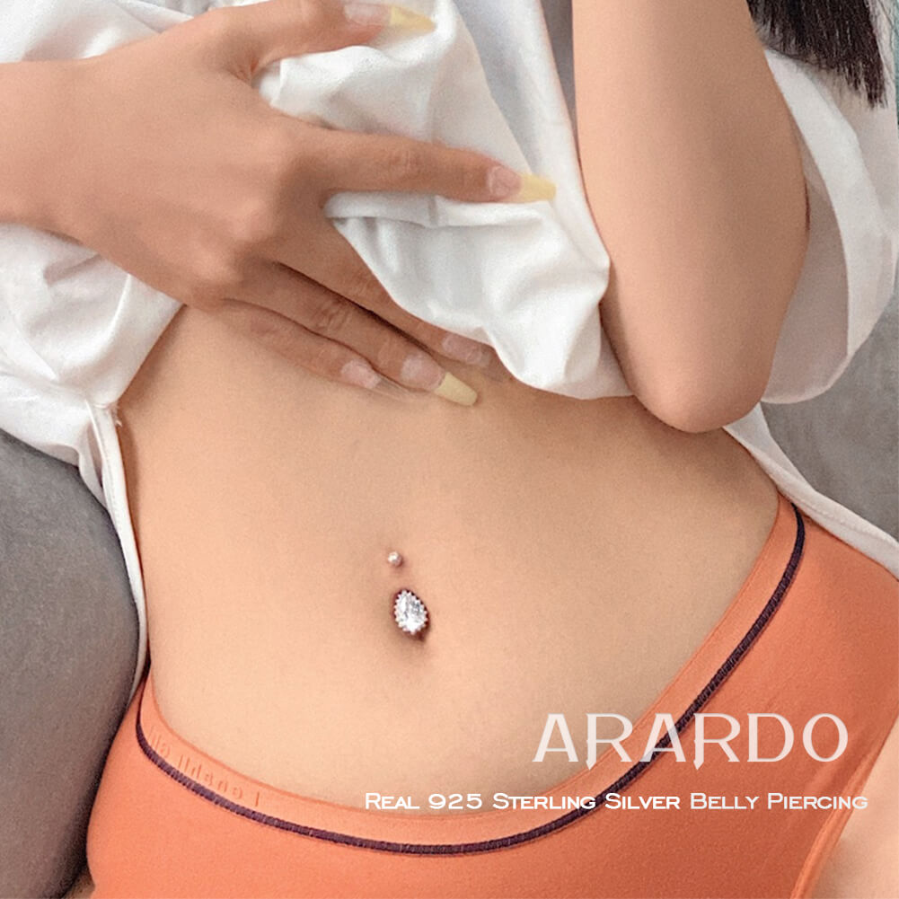 Sterling Silver Belly Button Piercing Navel Rings SS121